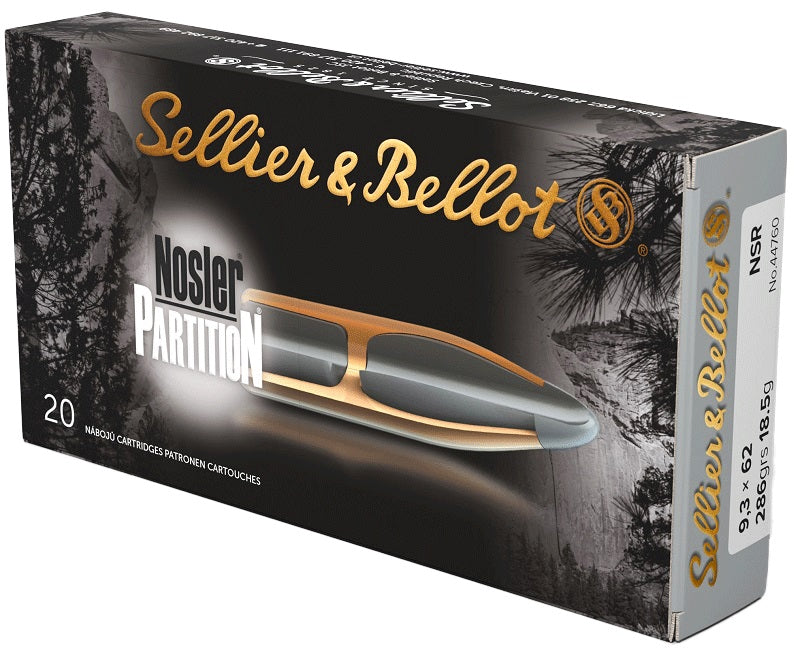 Balles Sellier & Bellot Nosler Partition - Cal. 9.3x62