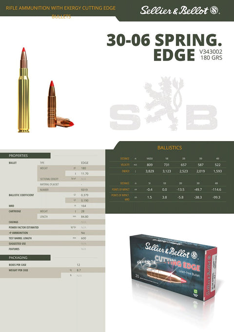 Balles S&B - Cal. 30-06 Sprg - ChasseTir.com