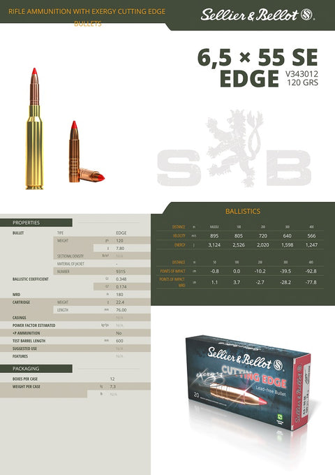Balles Sellier & Bellot TXRGCE - Cal. 6.5x55 SE - ChasseTir.com