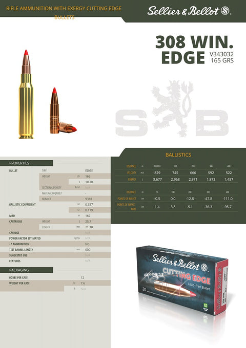 Balles S&B - Cal. 308 Win. - ChasseTir.com