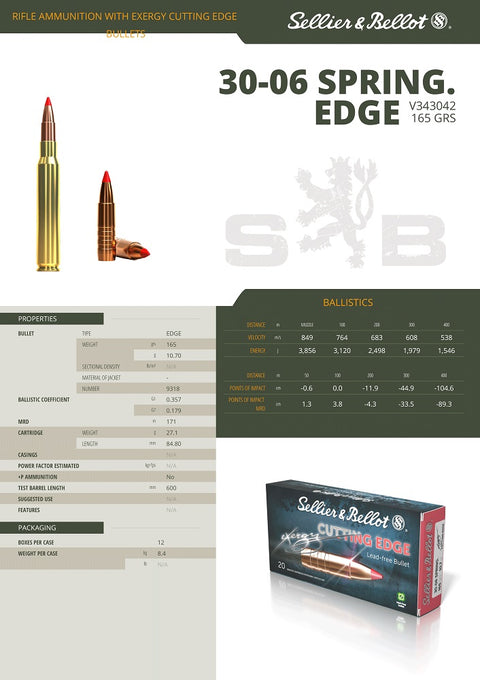 Balles S&B - Cal. 30-06 Sprg - ChasseTir.com