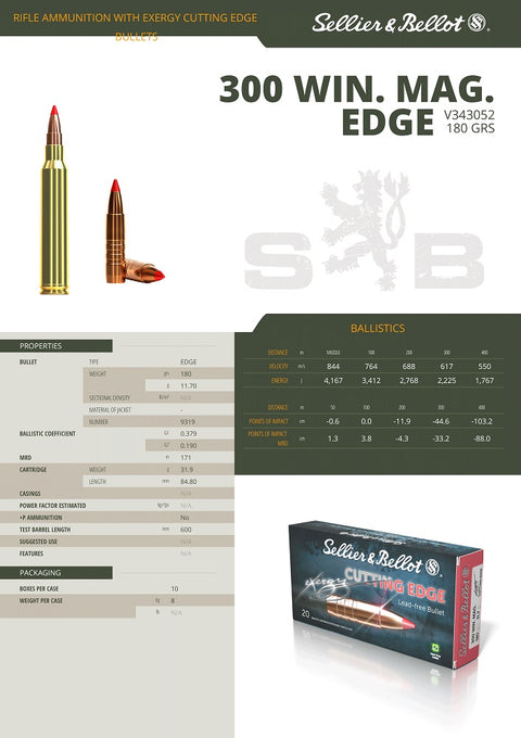 Balles S&B - Cal. 300 Win. - ChasseTir.com