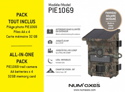 Pack Piège Num'Axes PIE1069 (avec piles et carte SD) - ChasseTir.com