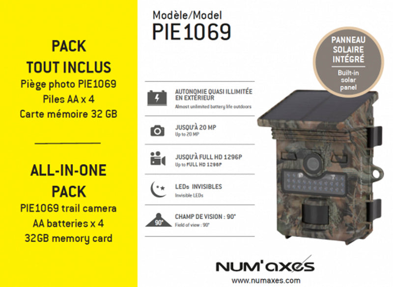 Pack Piège Num'Axes PIE1069 (avec piles et carte SD)