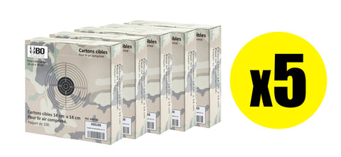 Pack Cible Bo Manufacture Cartonnées 14x14cm Shoot Again - ChasseTir.com