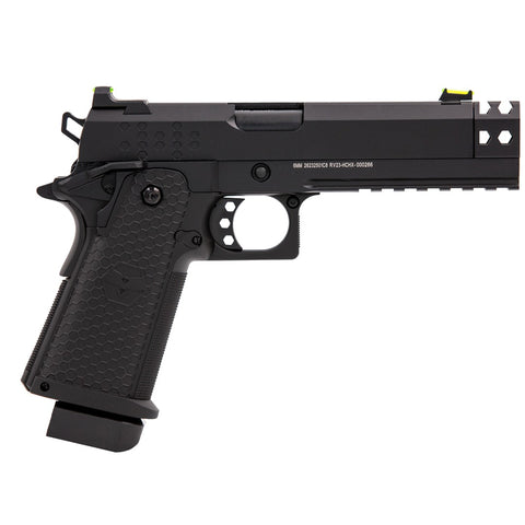 Réplique Airsoft Raven Pistolet GBB Hi-Capa Hex-Comp Noir