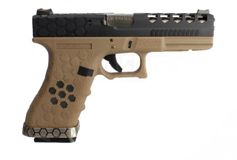 Réplique AW Custom GBB VX0111 HEX CUT Tan/Noir - ChasseTir.com