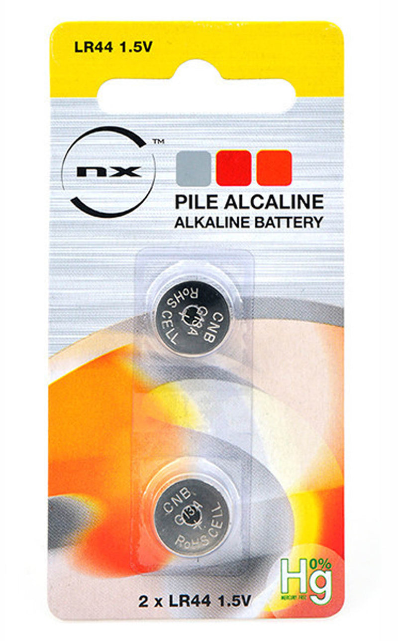 Piles NX Alcaline bouton LR44 pour viseur laser par 2