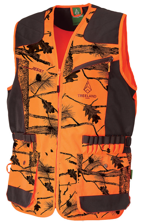 Gilet de chasse Treeland anti-ronce - camo orange