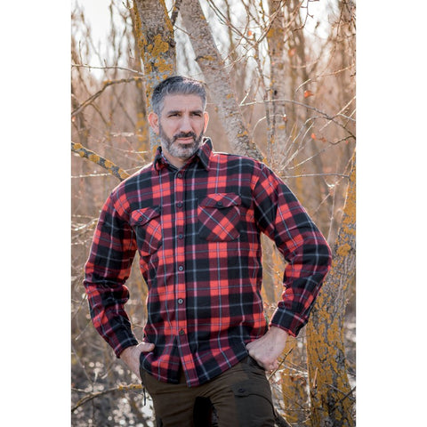 Chemise polaire à carreaux Treeland M / Vert - ChasseTir.com