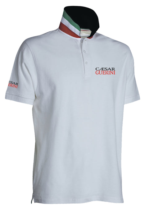 Polo Caesar Guerini Blanc manche courte - ChasseTir.com