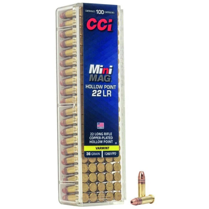 Balles CCI HP MiniMag cuivree - Cal. 22 LR 62100150