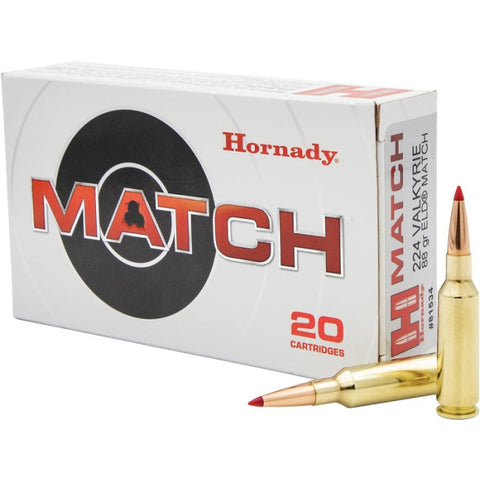Balles Hornady Match 224 Walkyrie 88GR ELD 784236