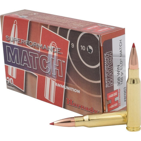 Balles Hornady Superformance Match 308 Win. 168GR ELD 778537