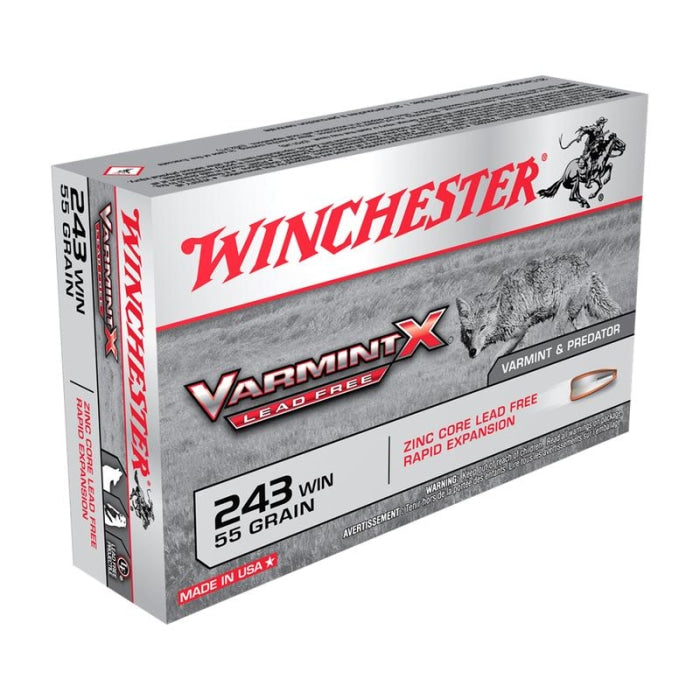 Balles Winchester Varmint X Lead Free - Cal. 243 Win. CX243PLF