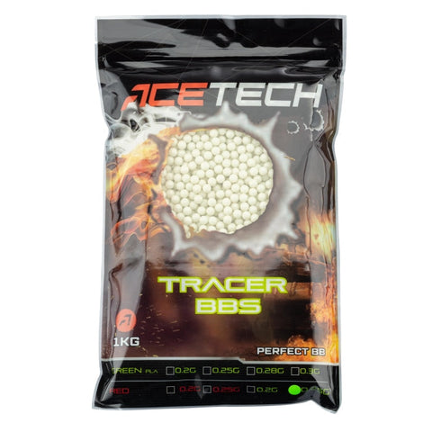 Billes Acetech Tracer 0.20g x 5000 vertes en sachet BB1000