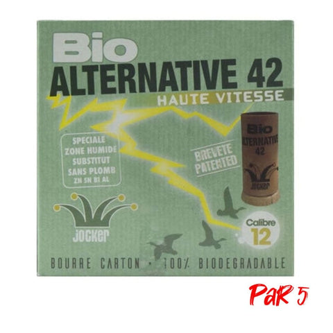 Boîte de 25 Cartouches Jocker Bio Alternative 42 C - Cal. 12/70/25