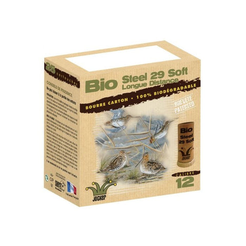 Boite de 25 Cartouches Jocker Bio Steel 29 Soft Trio Cal. 12/70/12