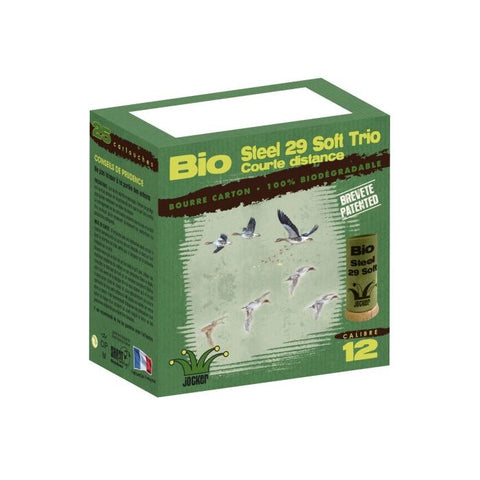 Boite de 25 Cartouches Jocker BIO STEEL 32 Trio Cal. 12/70/25 32 Gr