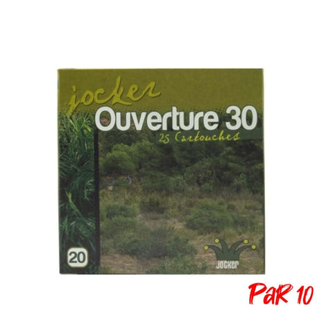 Boîte de 25 Cartouches Jocker Ouverture 30 BG - Cal. 20/70/16
