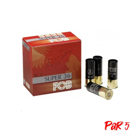 Cartouches à plombs FOB Super 36 - Cal.12/70 - Par 25 1056Q50001P5