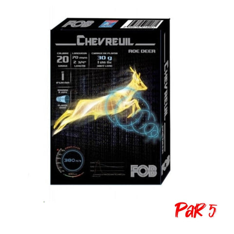 Cartouches de chasse FOB Chevreuil HP - Cal.20/70 - Par 10