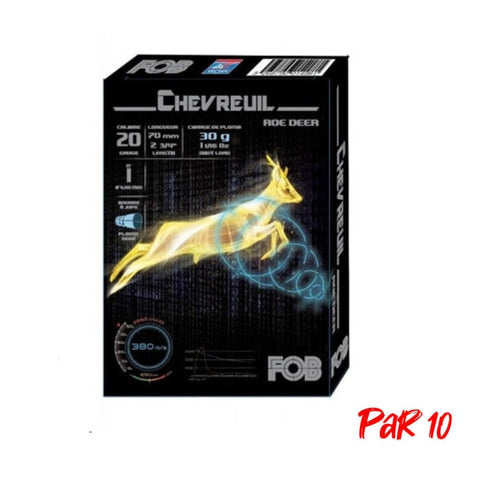 Cartouches de chasse FOB Chevreuil HP - Cal.20/70 - Par 10