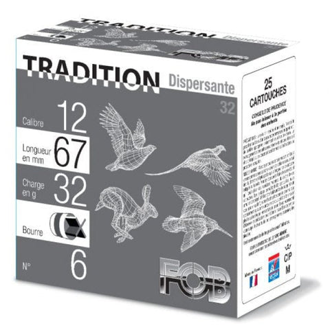 Cartouches de chasse FOB Dispersante 32 - Cal.12/67 - Par 25