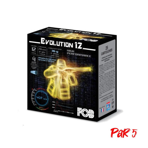 Cartouches de chasse FOB Evolution 36 HP - Cal.12/70 - Par 25