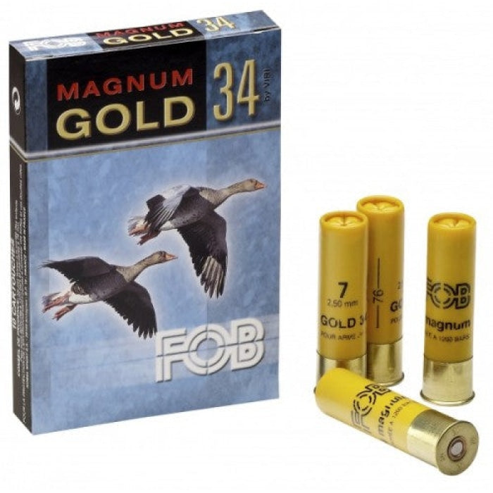 Cartouches de chasse FOB Gold 34 Magmum - Cal.20/76 - Par 10