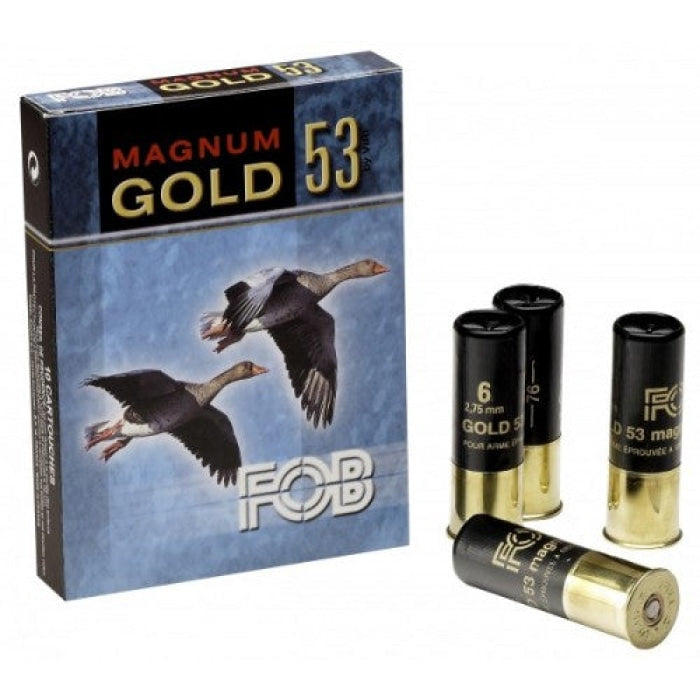 Cartouches de chasse FOB Gold 53 Magnum - Cal.12/76 - Par 10
