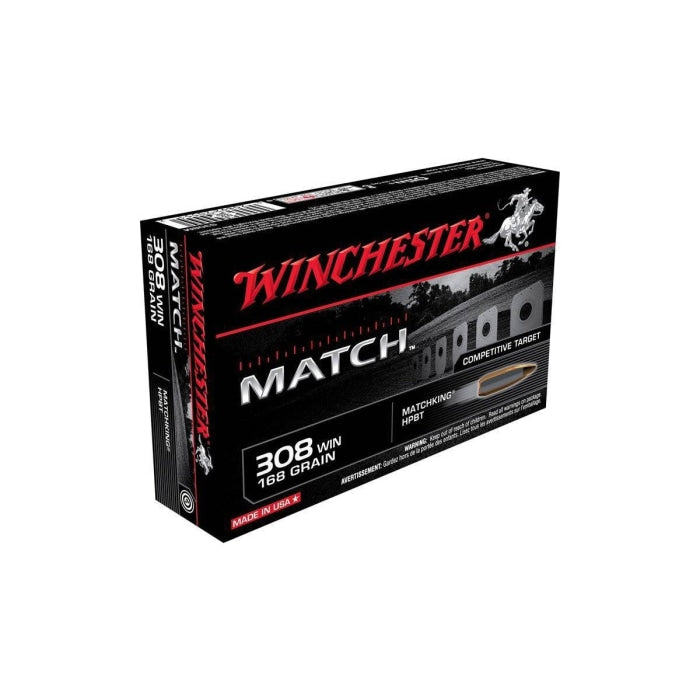 Cartouches Winchester Boat Tail Match - Cal.308 Win - Par 20 CS308M