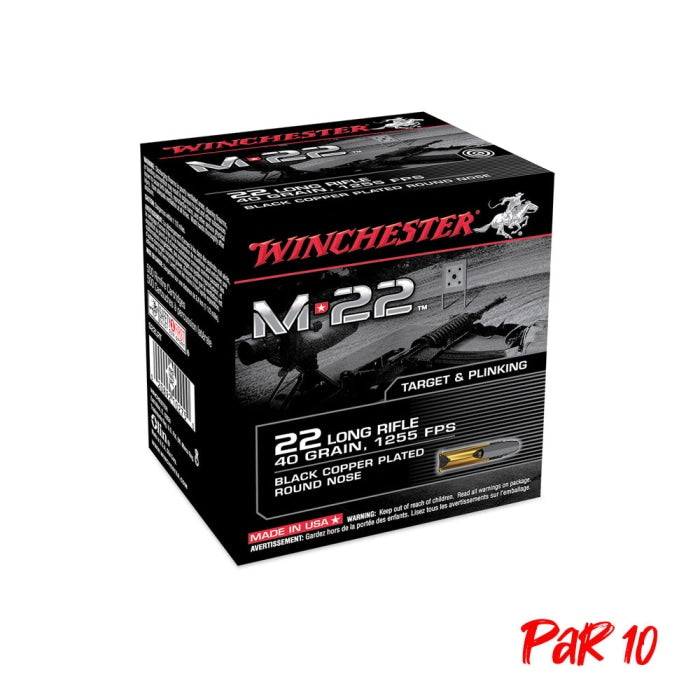 Cartouches Winchester M22 Lead Round Nose - 22LR CS22LRTEP10