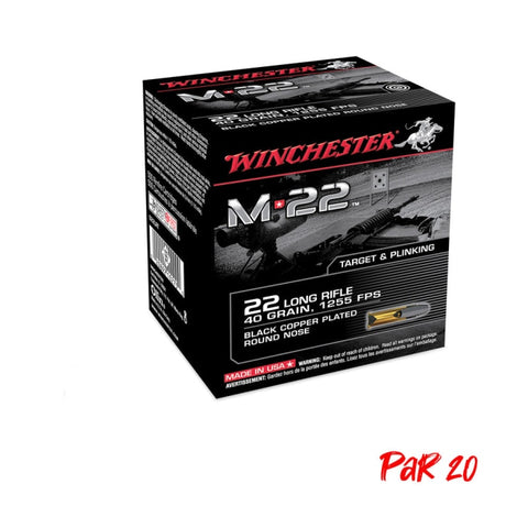 Cartouches Winchester M22 Lead Round Nose - 22LR CS22LRTEP20