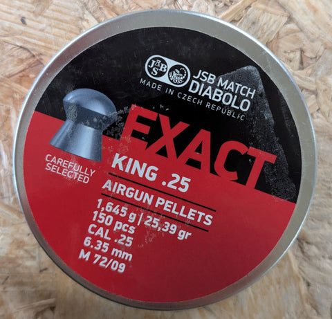 Boîte de 150 plombs JSB Diabolo Exact King - Cal. 6.35