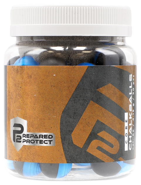 Billes craie bleue P2P noyau acier - Cal 68