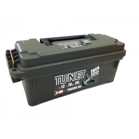 Pack Cartouches Pigeon Tunet x100 + Boîte plastique - Cal.12/70