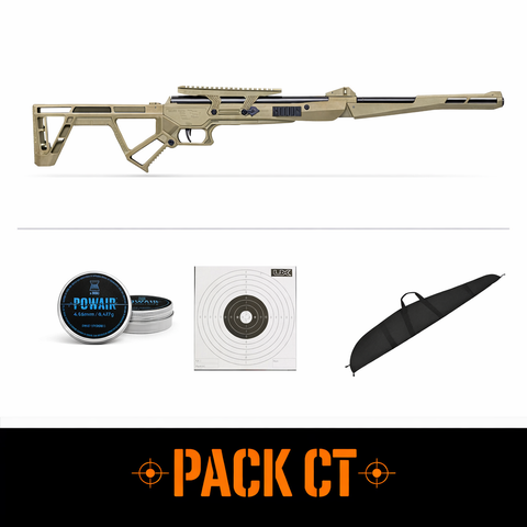 Pack Carabine à air Black Bunker BM8 - Cal.4.5 mm - Tan et accessoires