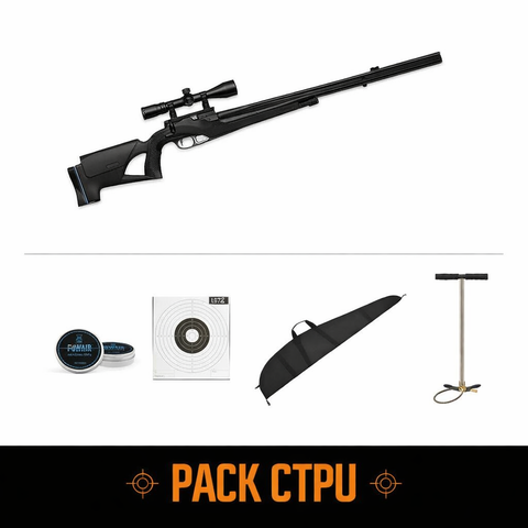 Pack carabine PCP Stoeger XM1 S4 Suppressor et lunette 4x32- Cal. 4.5