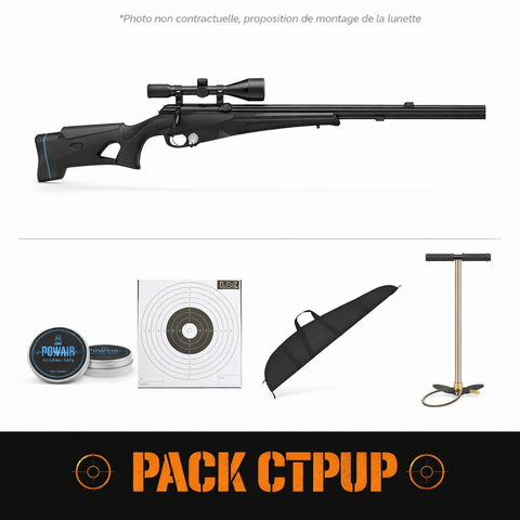 Pack carabine PCP Stoeger XM1 S4 Suppressor et lunette 4x32- Cal. 4.5