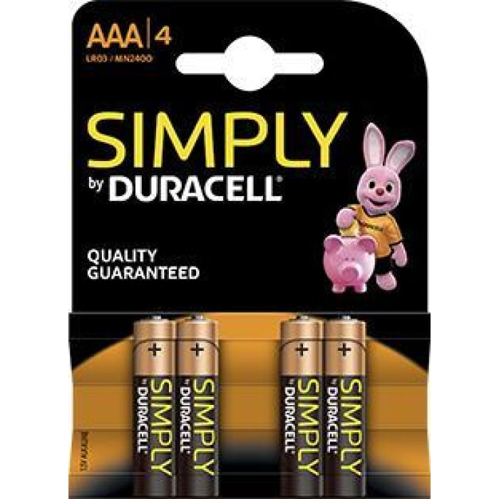 Piles alcalines Duracell AAA LR03 - 1.5V LC414D