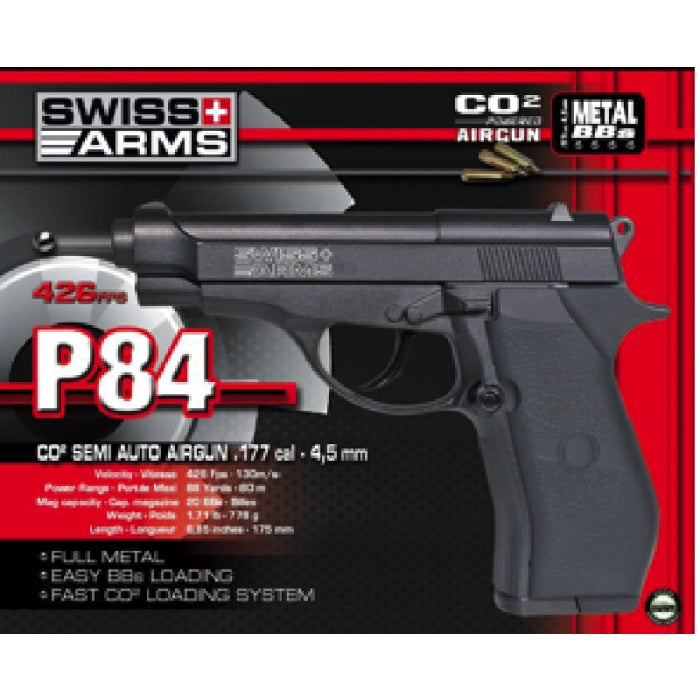 Pistolet à plomb Swiss Arms P84 Co2 4.5mm Full metal 288707
