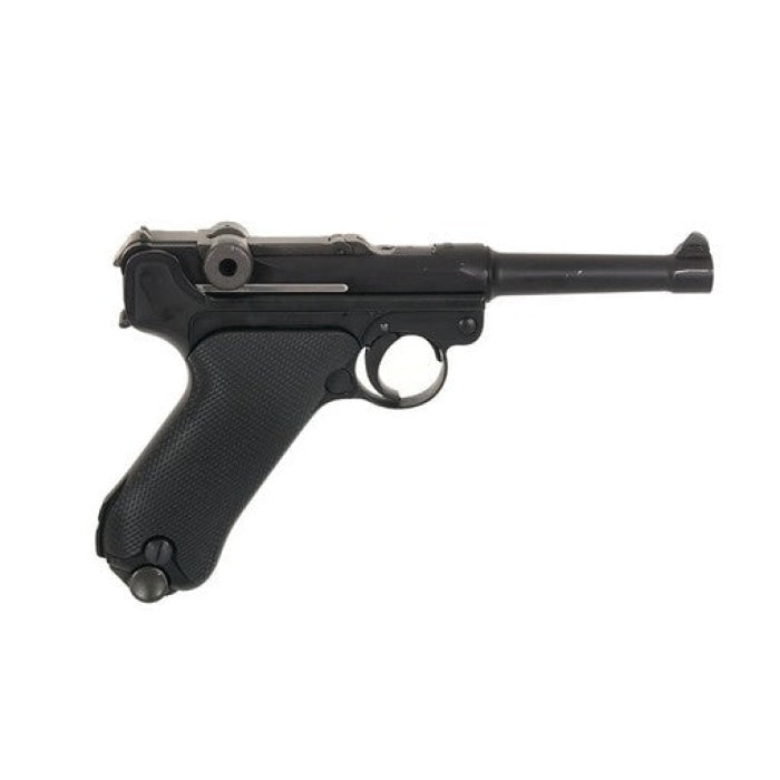 Pistolet WE P08 4’ Noir Gaz Cal. 6mm WE1017