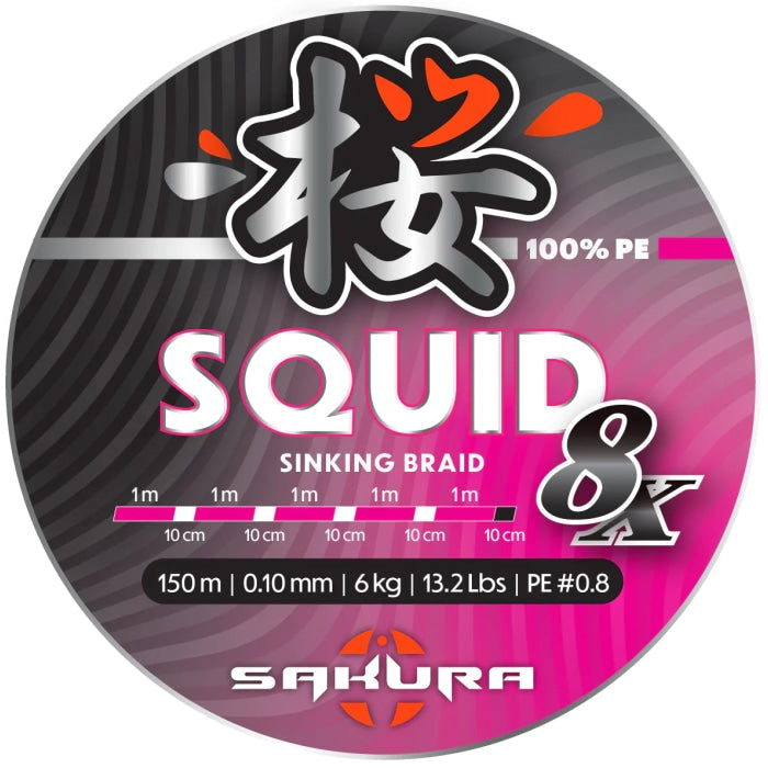 Tresse Sakura Squid 8X - 150 m SAPLK40040.08-PINK
