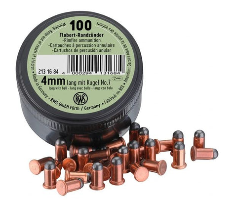 Balles RWS avec balle N°7 - Cal. 4 mm