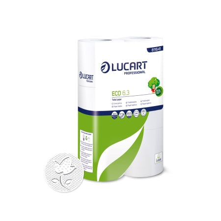 Papier toilette Lucart ECO 6,3 - 3 plis 48g / Par 6