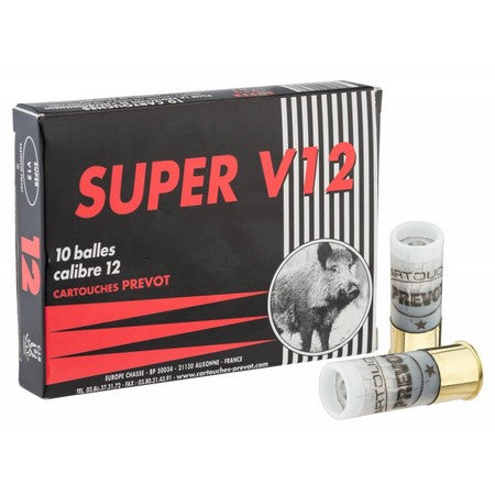 Cartouches Prevot Super V12 Expansive - Demi-blindée - Cal. 12/67 - ChasseTir.com