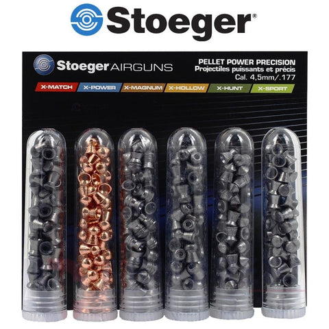 Assortiment de plombs Stoeger 6 differents 200 plombs - Cal. 4.5