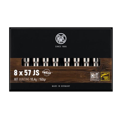 Balles RWS HIT Short Riffle - 10.4 g - Cal. 8x57 JS 2408475