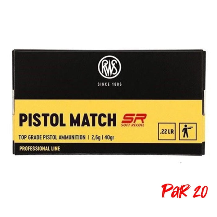 Balles RWS Pistol Match SR - Cal. 22LR 2317799P20
